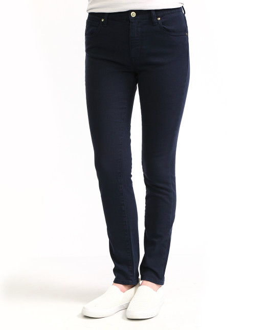 Темно-синие джинсы-скинни - Модель Верх-Низ